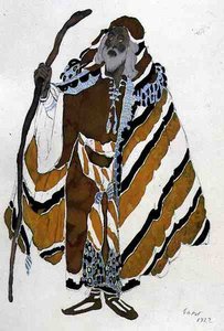 Kostume til den gamle mand i gult, fra The Martyr of St. Sebastian af Leon Bakst
