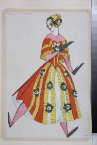 Kostume til balletten "La Boutique Fantasque" instrueret af Gioachino Rossini af Leon Bakst