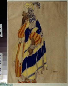 Kostumedesign til balletten ""Islamey"" af Mily (Mili, Milli) Alexeyevich Balakirev (1837-1910). Tegning af Leon Bakst (1866-1924). Tempera på papir State Georgian Art Museum, Tiflis (Tbilisi). af Leon Bakst