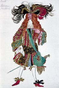 Galisson. Kostumedesign til balletten Sleeping Beauty af P. Tchaikovsky, 1921 af Leon Bakst