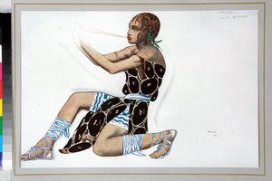 ""Narcisse"" Kostume designet af Leon Bakst (1866-1924) til balletten ""Narcisse"" af Nicolas Tcherepnine (1873-1945) af Leon Bakst