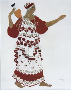 Nymfe. Kostumedesign til balletten The Afternoon of a Faun af C. Debussy, 1912 af Leon Bakst