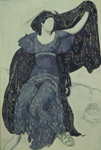 Nymfeekko. Kostumedesign til balletten Narcisse af N. Tcherepnin, 1911 af Leon Bakst
