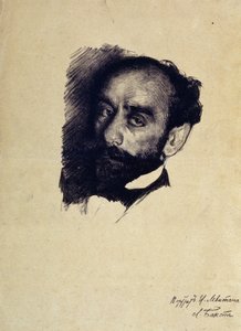 Portrait of the artist Isaac Levitandani af Leon Bakst