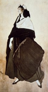 Portræt af balletdanserinde og protektor Ida Rubinstein, 1921 af Leon Bakst