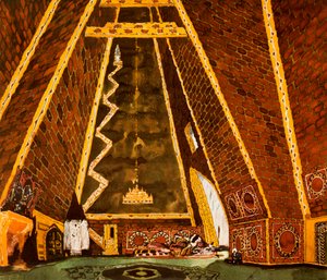 Scenografi til Thamar, ballet af Mily Balakirev, 1912 af Leon Bakst