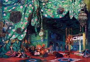 Scenografi til balletten Scheherazade, c1913