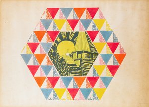Tekstildesign, ca 1923-1924. af Leon Bakst