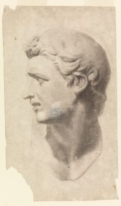 Tegning, Studie af et klassisk mandshoved (fra en gipsafstøbning), 1881-92 af Leon Dabo