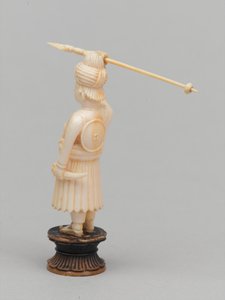 Sort bonde, skakbrik, Indien, 1820 ca af Leon Hornecker