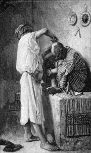 En barber i Istanbul af Leon Joseph Florentin (after) Bonnat