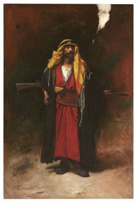 En arabisk garde (olie på lærred) af Leon Joseph Florentin Bonnat