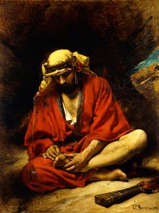 En araber plukker en torn fra sin fod, af Leon Joseph Florentin Bonnat