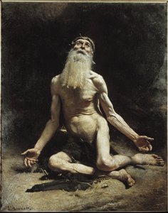 Job - Maleri af Leon Bonnat (1833-1922), olie på lærred
