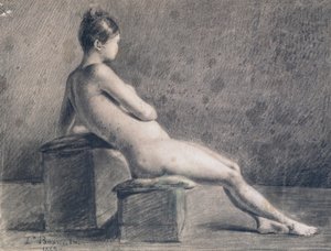 Model i profil, c1853-1922 af Leon Joseph Florentin Bonnat