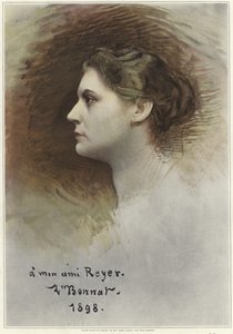 Undersøgelse for en profil af Rose Caron af Leon Joseph Florentin Bonnat