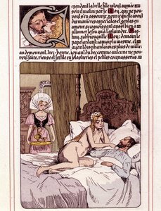 Illustration af Honore de Balzacs roman "La Mye du Roy"" af Leon Lebegue (1863-1944) af Leon Lebegue