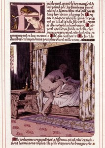 Illustration af Honore de Balzacs roman "La Mye du Roy"" af Leon Lebegue (1863-1944)
