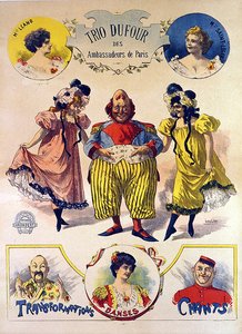 Trio DuFour plakat (farve litografi) af Leon Louis Oury