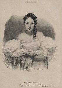 Portræt af Juliette Drouet 1806-1883, 1832. af Leon Noel