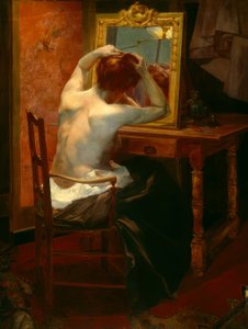 En dame på toilettet af Leon Olivier-Bon
