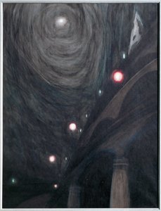 Clair de Lune et Lumieres. Gouache på papir ... (gouache på papir) af Leon Spilliaert