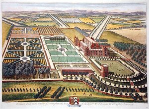 Wollaton Hall i grevskabet Nottingham graveret af Johannes Kip (ca. 1652-1722) (gravering)