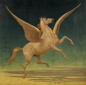 Pegasus (olie på lærred) af Leonard Cattermole