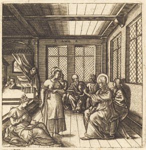 Kristus i Marias og Marthas hus af Leonard Gaultier