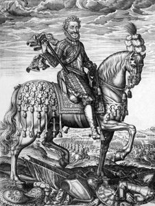 Henri IV (1553-1610) fransk konge i 1589-1610, gravering af Leonard Gaultier af Leonard Gaultier