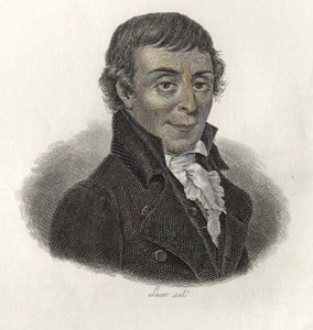 Portræt af Abbe Gaultier (1746-1818), professor og metodolog i fransk almen uddannelse. I "" Portrætter af nyttige mænd"" af Leonard Gaultier