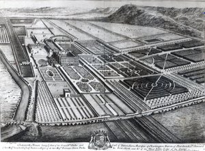 Chatsworth House, graveret af Johannes Kip