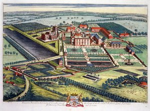 Staunton Harold i grevskabet Leicester graveret af Johannes Kip (ca. 1652-1722) af Leonard Knyff