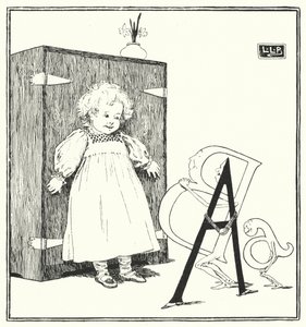 Store A, lille a, hoppende B (gravering) af Leonard Leslie Brooke