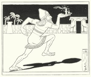 Hvor mange miles er der til Babylon? seks og ti miles (gravering) af Leonard Leslie Brooke