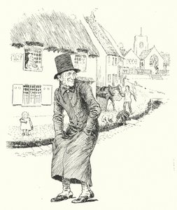 Gamle Abram Brown er død og væk, du vil aldrig se ham mere (gravering) af Leonard Leslie Brooke