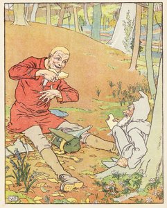 Den gyldne gås (farvelitografi) af Leonard Leslie Brooke