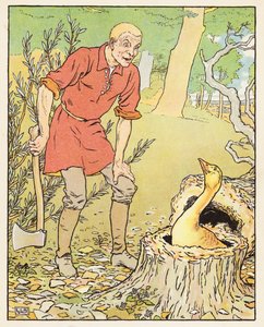 Den gyldne gås (farvelitografi) af Leonard Leslie Brooke