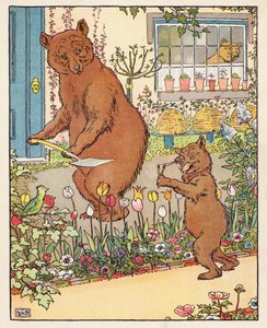 De tre bjørne (farvelitografi) af Leonard Leslie Brooke