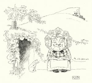 Der var en gammel kvinde, der boede under en bakke (gravering) af Leonard Leslie Brooke