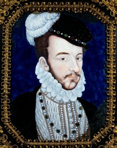 Portræt af Charles IX, konge af Frankrig (1550-1574). Maleri af Leonard Limosin (1505-1577)