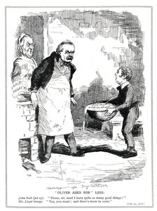 John Bull klager til Lloyd George over, at der er for meget reform i hans sociale lovgivning og jordpolitiske reformer, 1912 af Leonard Raven Hill
