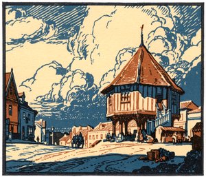 The Market Cross, Wymondham, Norfolk, begyndelsen af det 20. århundrede. af Leonard Russell Squirrell