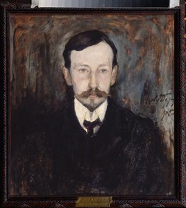 Portræt af forfatteren Ivan A Bunin (Portræt af forfatteren Ivan A Bunin) - Maleri af Leonard Viktorovich Turzhansky (1875-1945), olie på lærred af Leonard Viktorovich Turzhansky