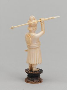 Sort bonde, skakbrik, Indien, 1820 ca af Leonard Wells Volk