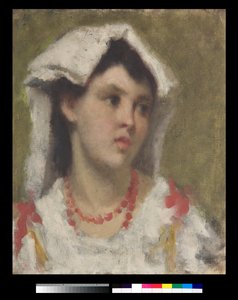 Portræt af en ung kvinde fra Ciociaria, 1877 af Leonardo Bazzaro