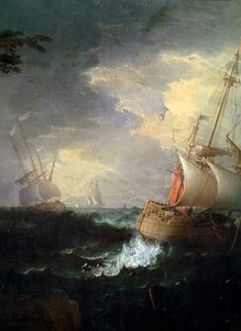 Stormfuldt hav, c1700-1750. Detalje.