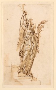 Design til skulptur: Angel Blowing Trumpet