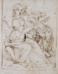 En jomfru med en enhjørning, slutningen af 1470