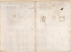 Arundel 263, f.130v, f.133 Blank side med diagrammer, fra 